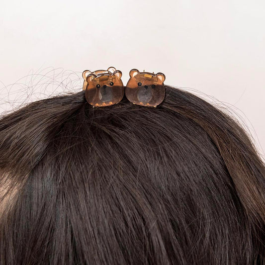 2 pinces à cheveux ourson : idée cadeau noel, cadeau calendrier de l'avent ou cadeau anniversaire