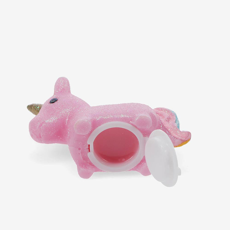 1 baume à lèvre licorne pour une pochette d'anniversaire surprise kawaii