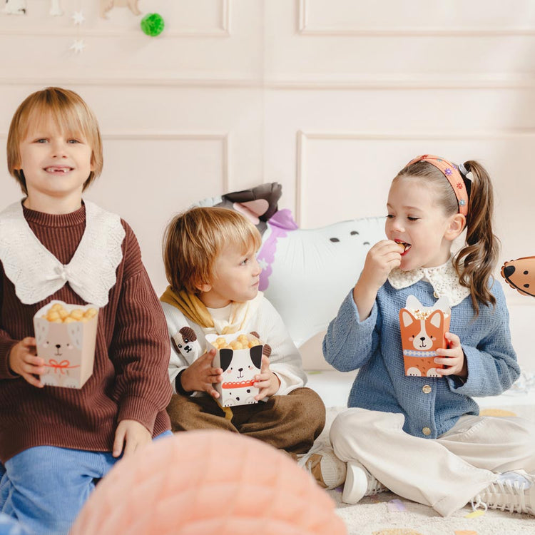 Décoration à thème : 6 boîtes à pop-corn chiens