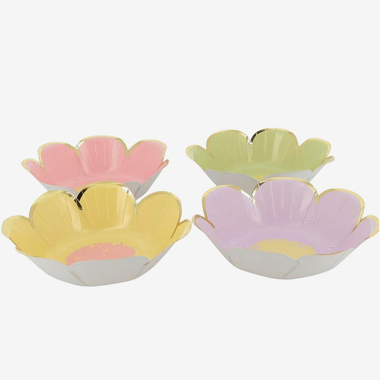 Vaisselle fleurie : bols marguerite pastel pour une table douce