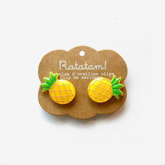 Paire de boucles d'oreille ananas : idée cadeau anniversaire