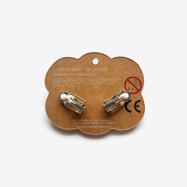 1 paire de boucles d'oreille champignons Ă clip : cadeau noel ou calendrier avent
