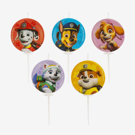 Bougie anniversaire Pat'Patrouille - decor gateau anniversaire enfant