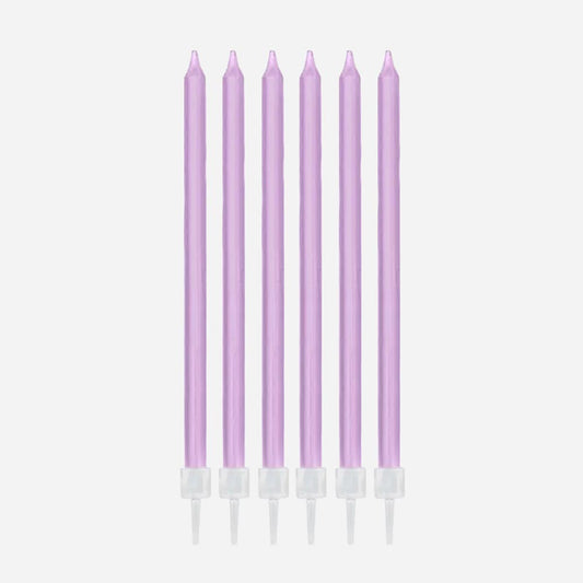 12 bougies anniversaire mauve : decor gateau anniversaire fille