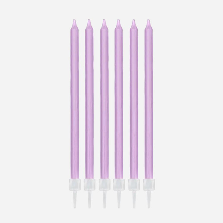 12 bougies anniversaire mauve : decor gateau anniversaire fille