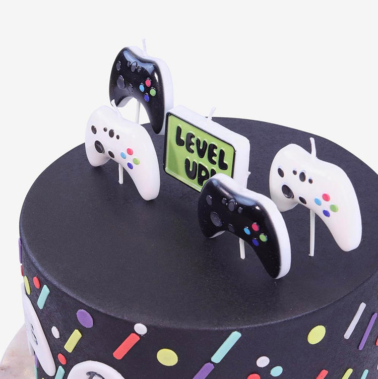 5 bougies anniversaire jeu vidéo : deco gateau anniversaire garcon