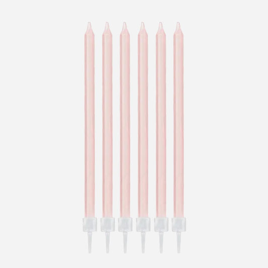 12 bougies anniversaire rose clair : decor gateau anniversaire fille