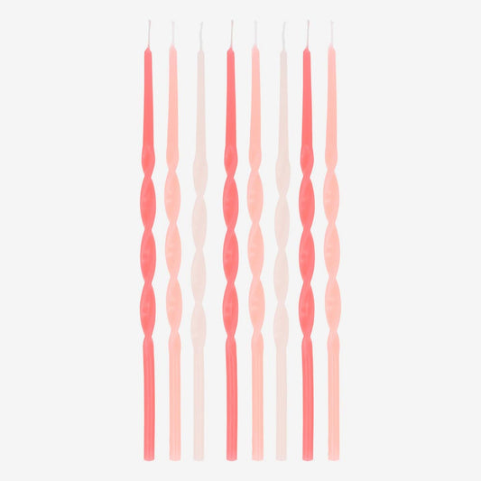 16 bougies dĂ©gradĂ© rose, un camaĂŻeu dĂ©licat pour vos fĂȘtes