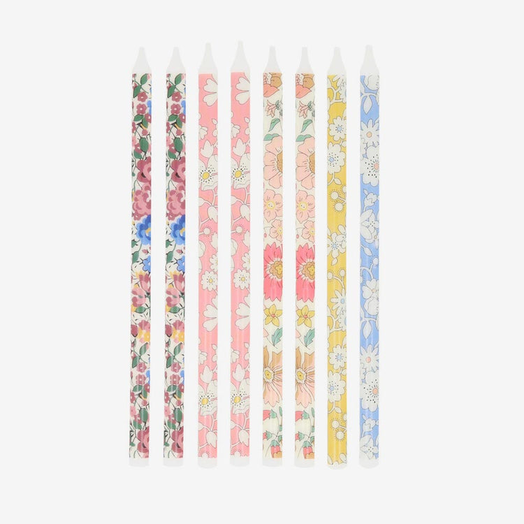 16 bougies d'anniversaire Liberty, pour illuminer vos gùteaux avec élégance