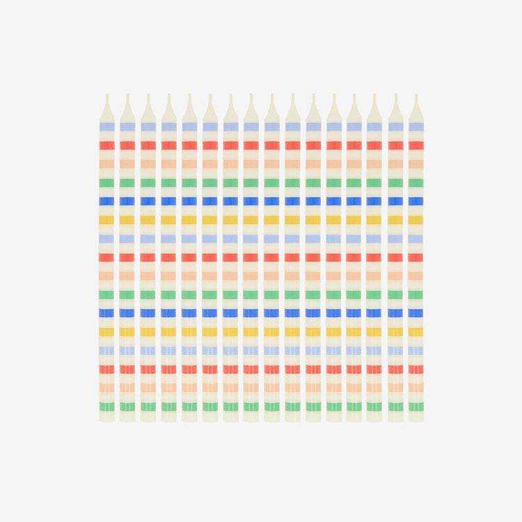 Bougies multicolores, pour un gĂąteau dâanniversaire original