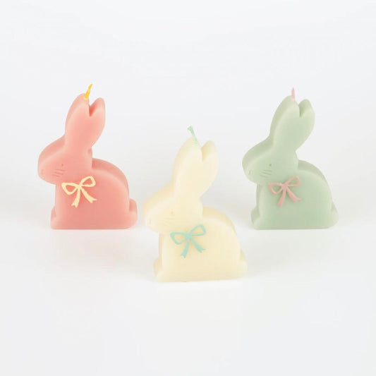 Bougies décorative lapin - deco anniversaire animaux de la ferme