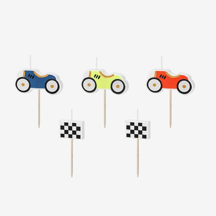 5 bougies anniversaire voiture : deco gateau anniversaire