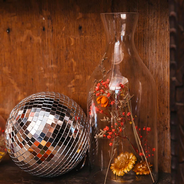 Boule à facettes 20 cm : idee décoration anniversaire annee 80