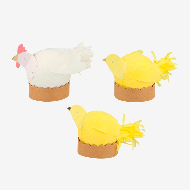 3 Boules surprises poule de Pâques : petit cadeau invité paques