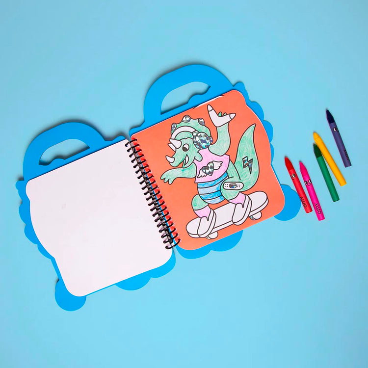 cahier de coloriage et stickers dino stickers décoration anniversaire pour déco de table