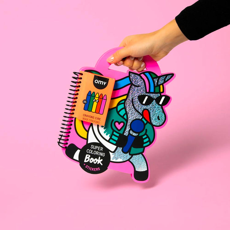 cahier de coloriage et stickers licorne activité fête anniversaire enfant licorne