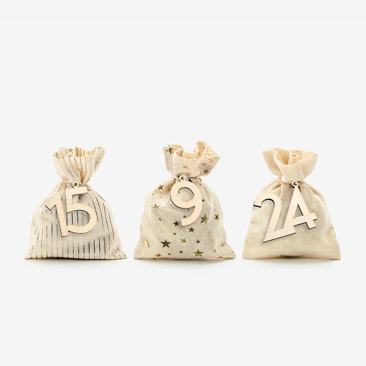 Calendrier de l'Avent à faire soi meme avec sachets en coton