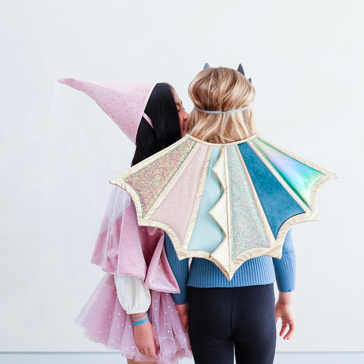 Cape dragon à paillettes : accessoire deguisement anniversaire
