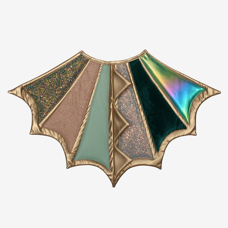 Cape dragon à paillettes : accessoire deguisement carnaval chic