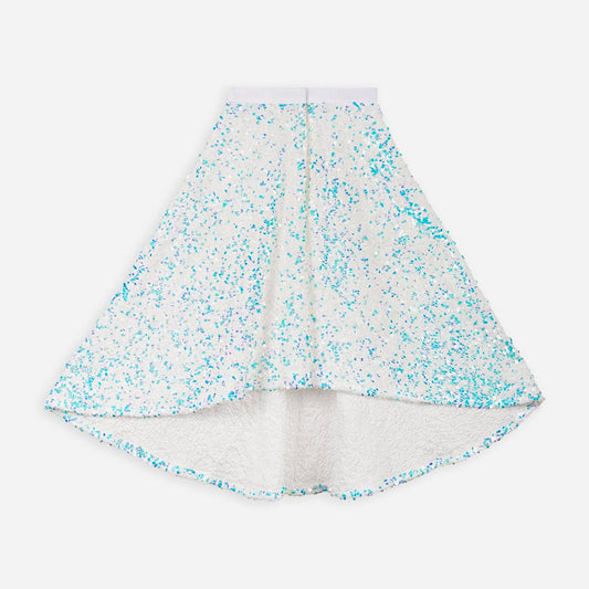 Cape bleue glacée : accessoire deguisement reine des neiges