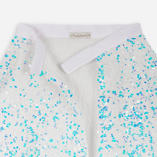 Cape bleue glacée : accessoire deguisement enfant super heroine