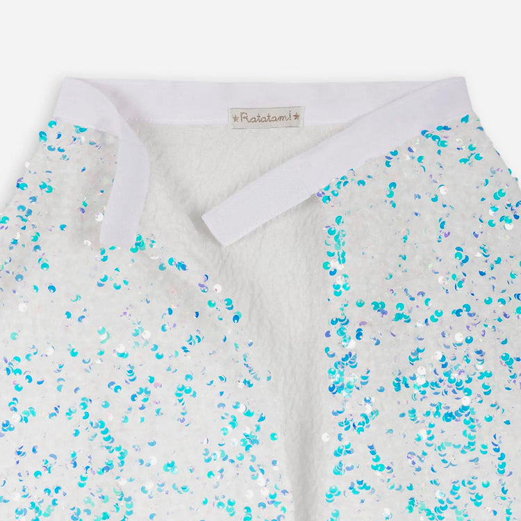 Cape bleue glacée : accessoire deguisement enfant super heroine