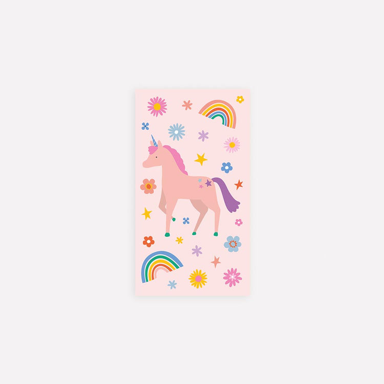 Petit carnet licorne féerique pour pochette magique