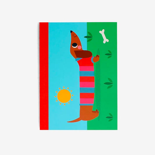 Carnet de notes avec 68 pages à motif chien teckel