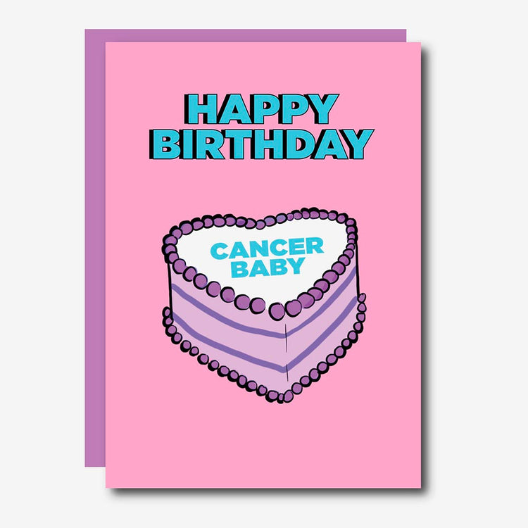 Carte d'anniversaire signe astrologique Cancer par Studio Soph