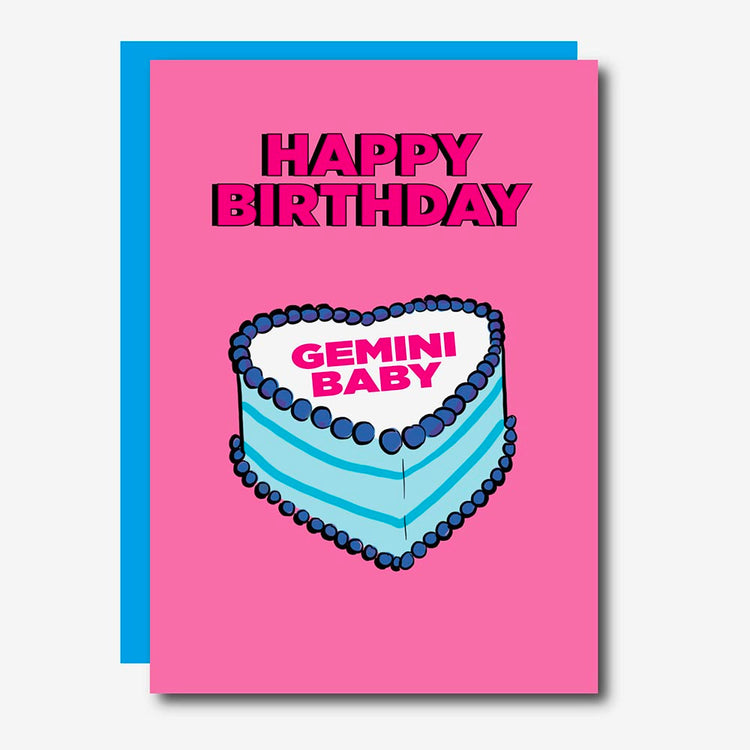 Carte d'anniversaire signe astrologique Gémeaux par Studio Soph