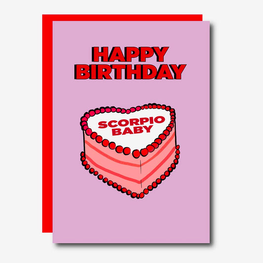 Carte d'anniversaire signe astrologique Scorpion par Studio Soph