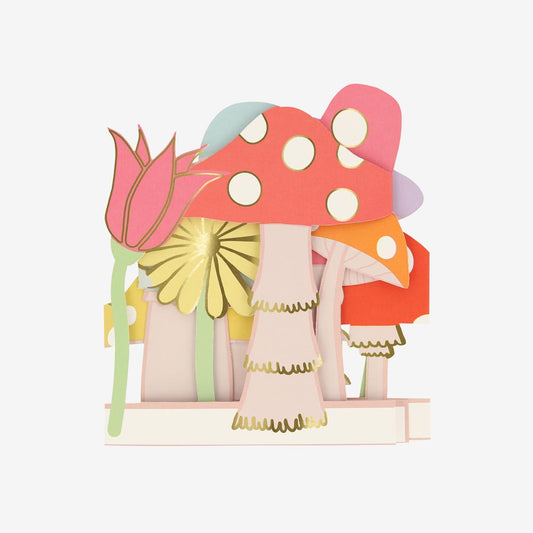 Carte pop up champignons - Carte d'anniversaire originale