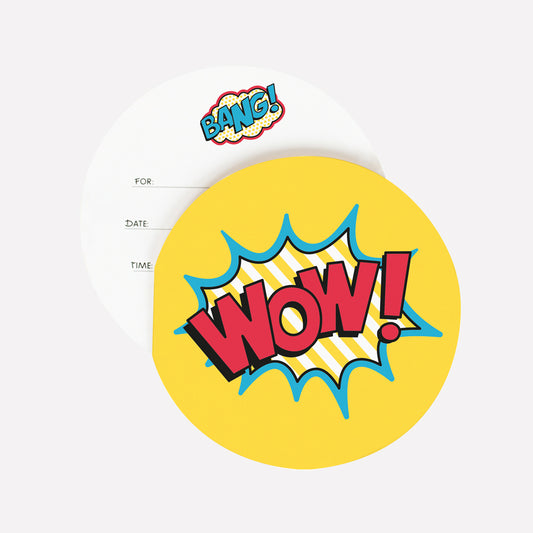 Carton invitation anniversaire pour un thème super heros