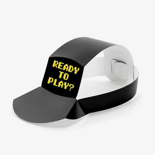 6 casquettes en papier : accessoire fete anniversaire jeux video