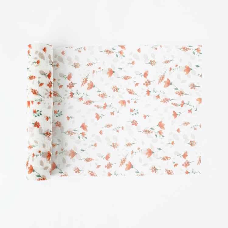 Chemin de table fleurs : deco de table mariage boheme