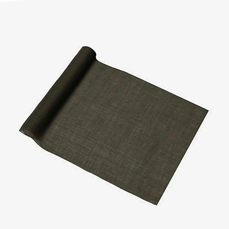 Chemin de table matière mousseline couleur vert kaki