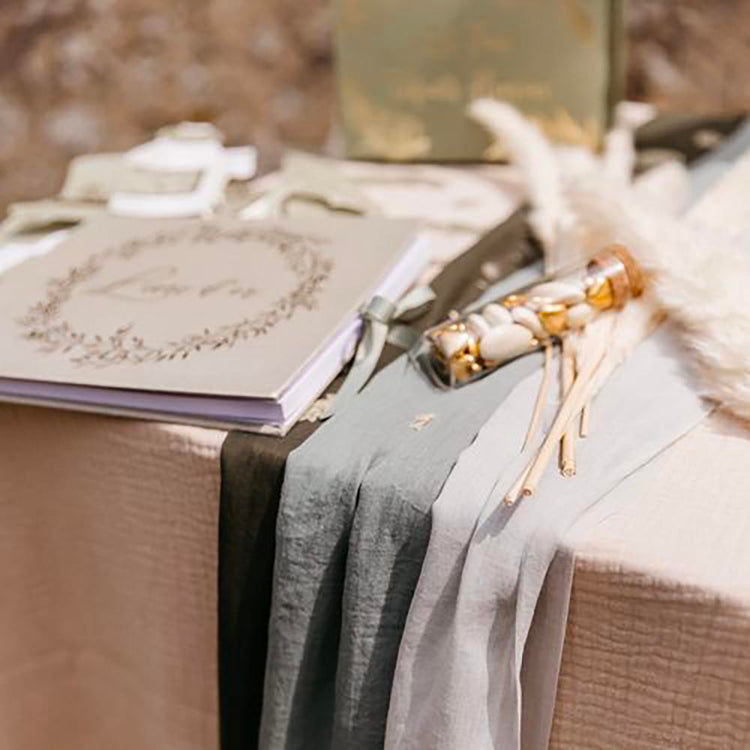 Décoration de table couleur vert