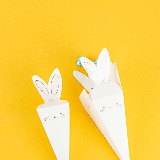 6 boîtes lapin de Pâques à remplir pour chasse aux oeufs de Pâques
