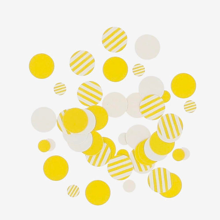 Confettis jaunes pour une fĂȘte ensoleillĂ©e et joyeuse