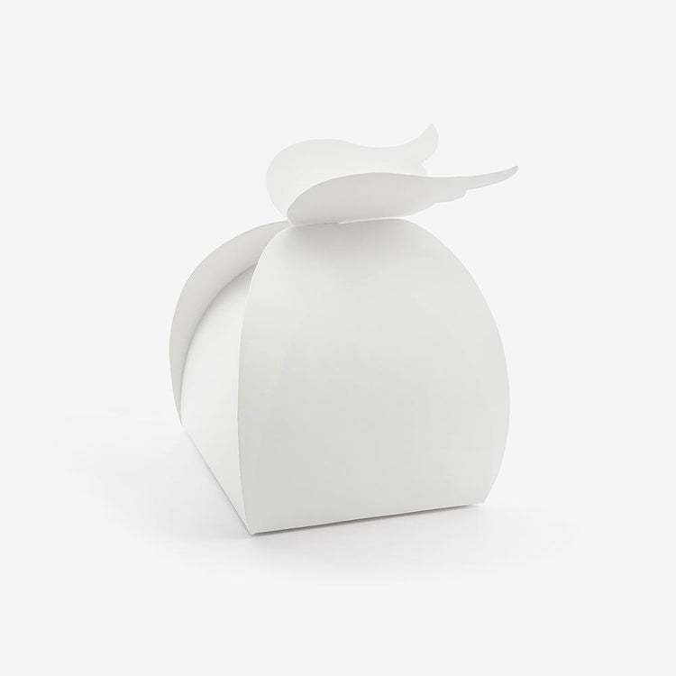 10 contenants ailes blanches : decoration de table mariage