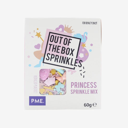 Décorations en sucre pastel pour gâteau d'anniversaire princesse