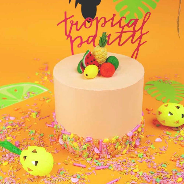 Décorations en sucre colororées pour décoration de gâteau