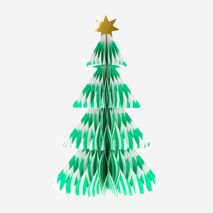 quel déco de noel cette année ? 3 grands sapins de noël alvéolés colorés meri meri