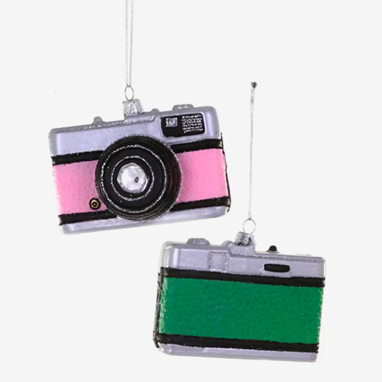 1 décoration de noel appareil photo coloré : déco noel originale, cadeau de noel ou secret santa