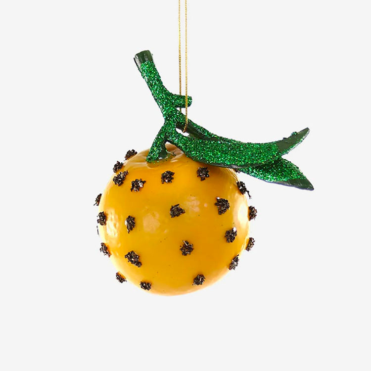 1 décoration de noel orange : déco noel originale, cadeau de noel ou secret santa