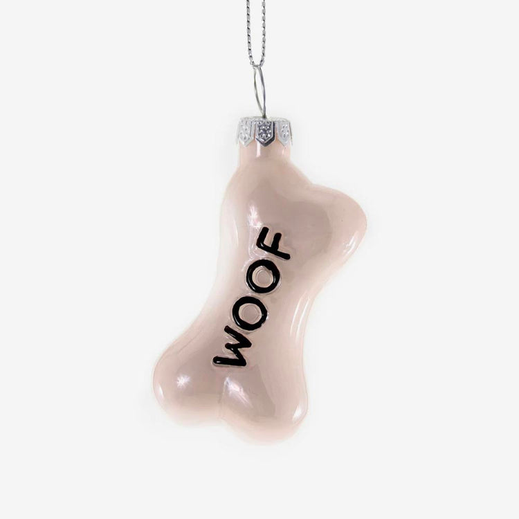 1 décoration de noel os de chien : déco noel originale, cadeau de noel ou secret santa