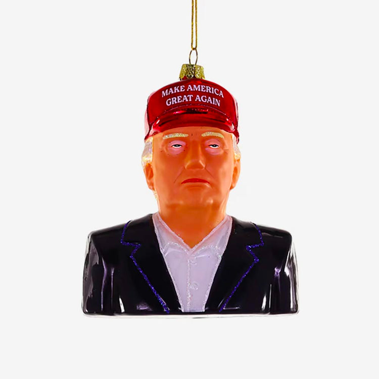 1 décoration de noel trump maga : déco noel originale, cadeau de noel ou secret santa