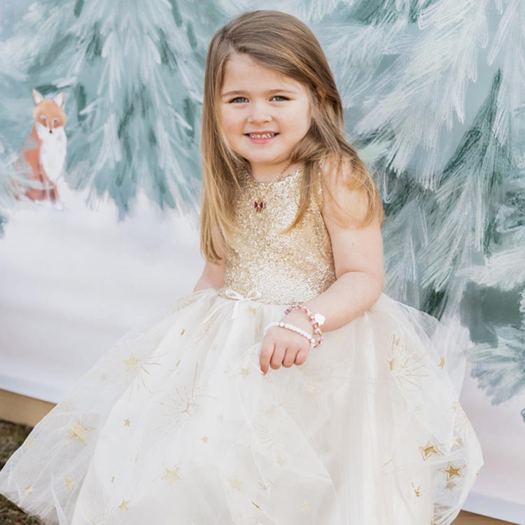 Robe de princesse dorée, déguisement à offrir