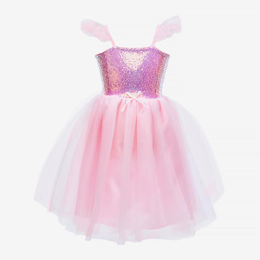 Robe de princesse à sequins rose - deguisement fille original