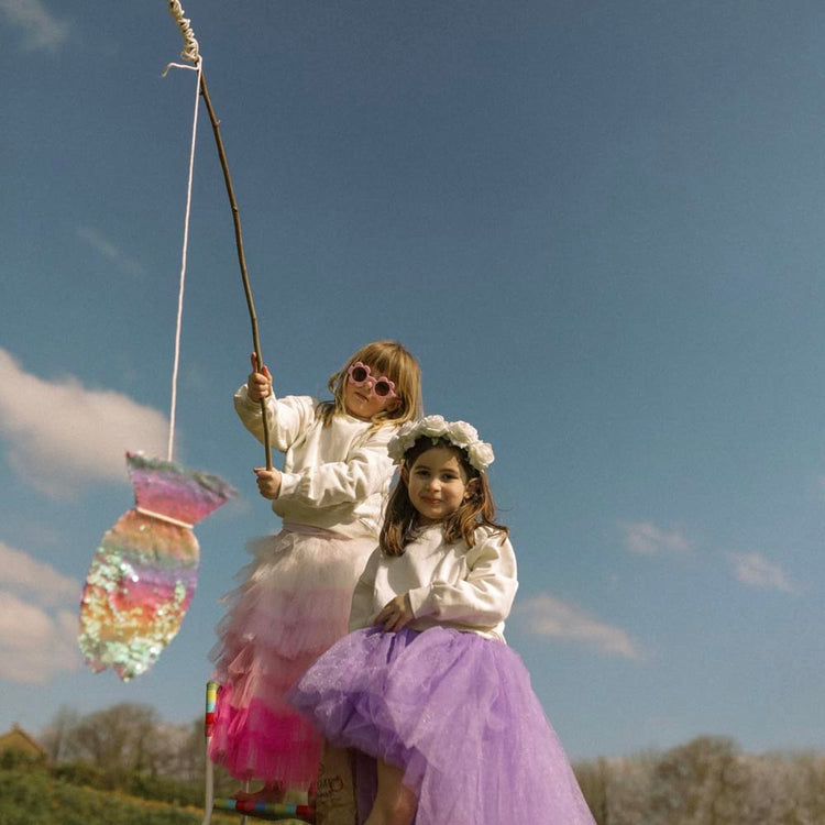 Jupon rock violet pour une tenue de fête originale